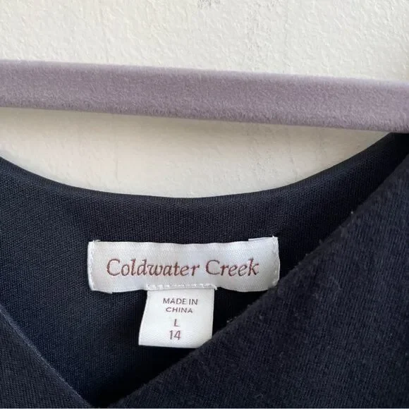 Coldwater Creek black long dress Size L (14) - Picture 3 of 4